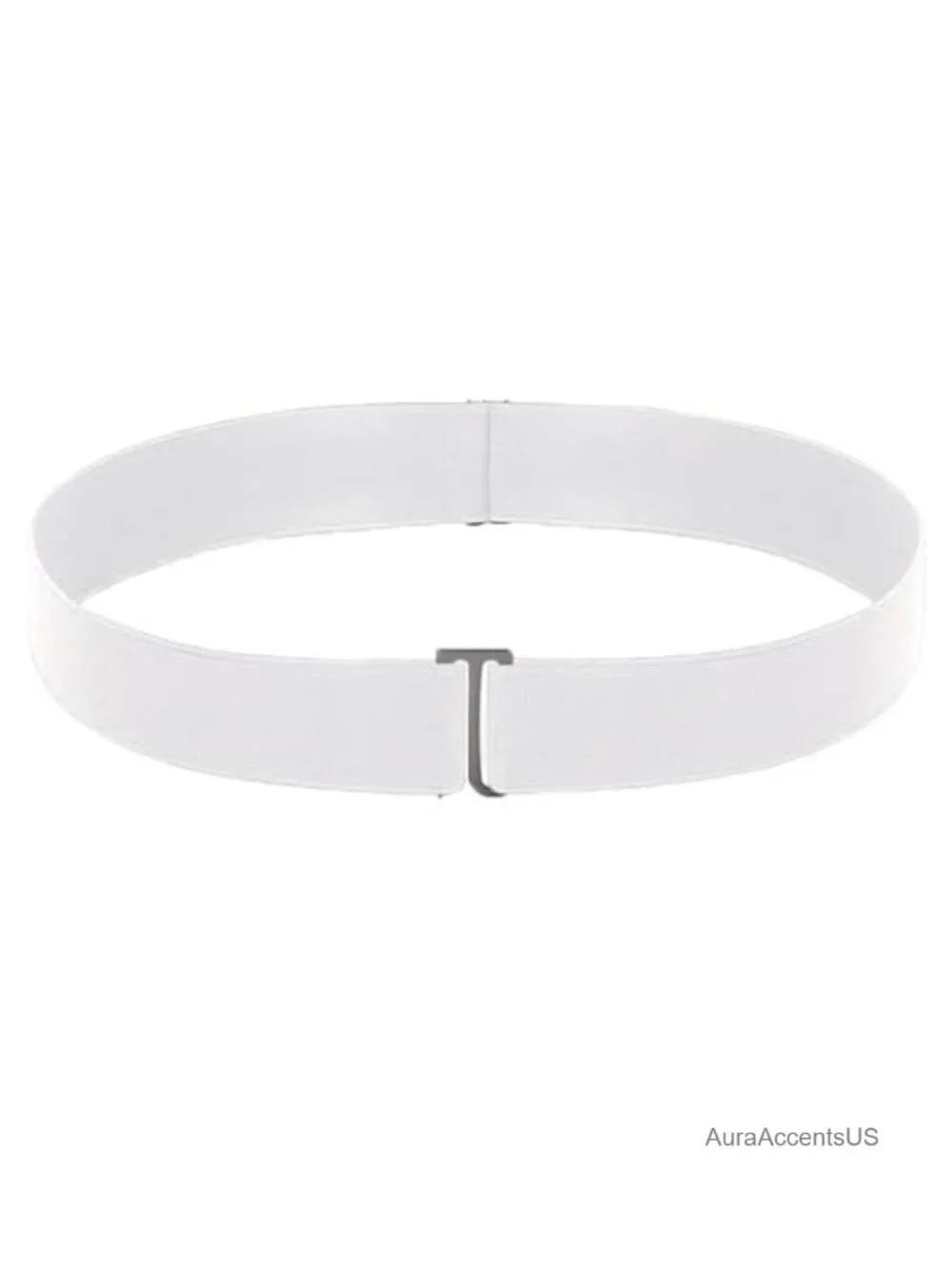 No Show Stretch Belt Adjustable Elastic Belt Flat Buckle for Pants Dresses